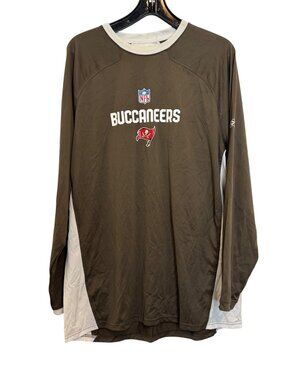 NFL Tampa Bay Buccaneers Reebok PlayDry Brown Long-Sleeve Shirt LGG Polyester